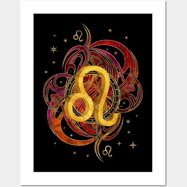 Leo Zodiac Fire element Wall Art by Nartissima